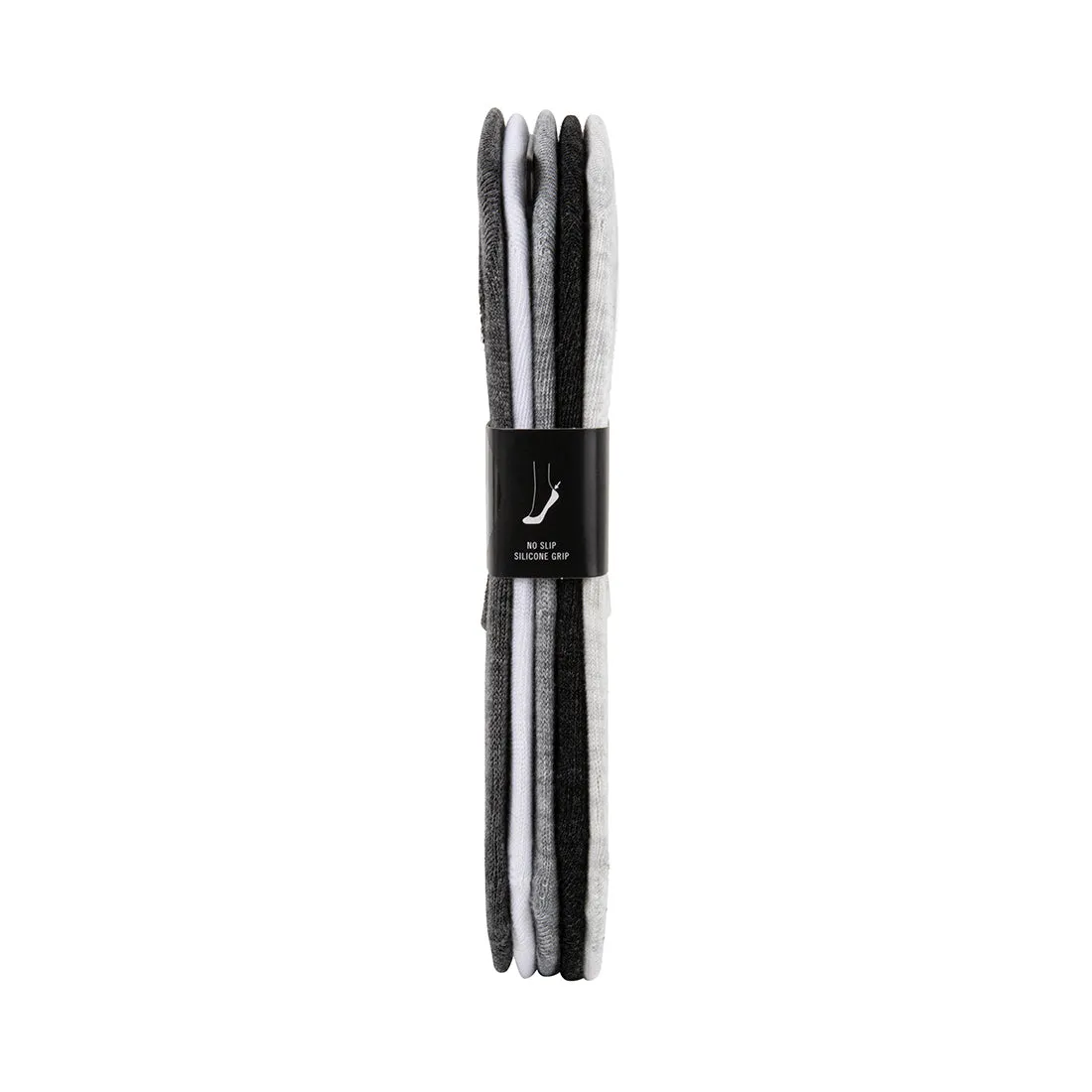 5PK WOMEN'S GREY MULTI FOOT LINERS