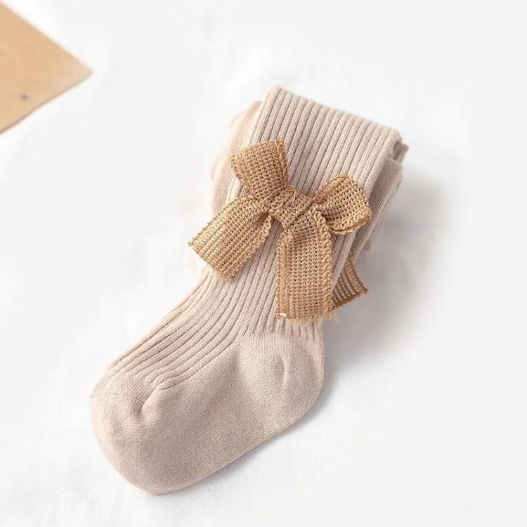 Adorable Bow-Embellished Baby Tights for Spring and Autumn