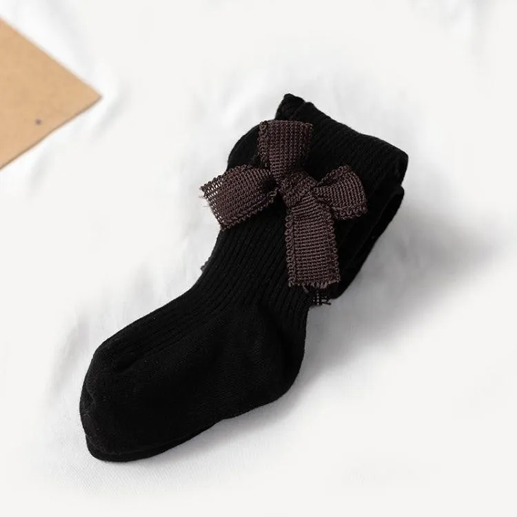 Adorable Bow-Embellished Baby Tights for Spring and Autumn