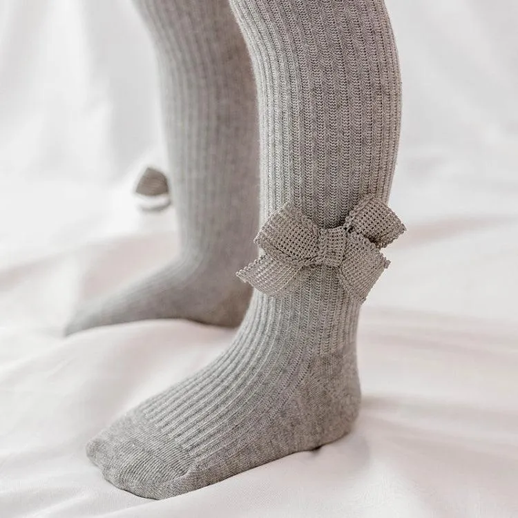 Adorable Bow-Embellished Baby Tights for Spring and Autumn