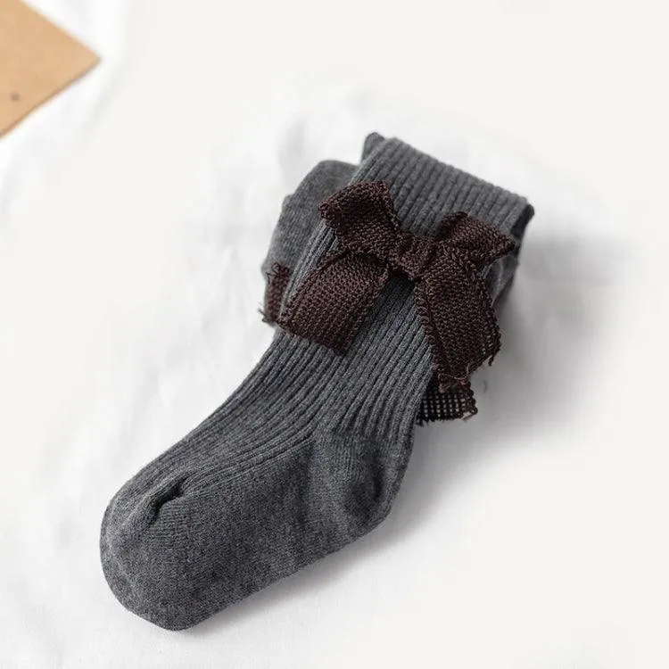 Adorable Bow-Embellished Baby Tights for Spring and Autumn