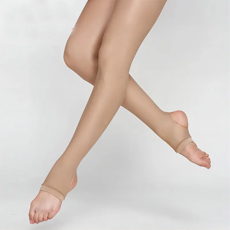 Adult Ultra Soft Self Knit Waistband Stirrup Tights