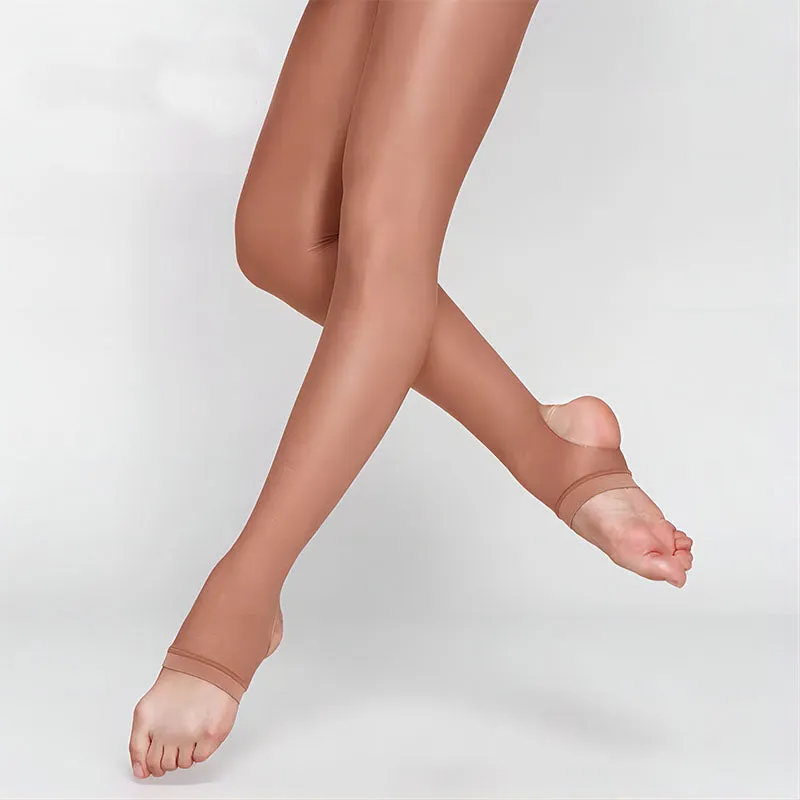 Adult Ultra Soft Self Knit Waistband Stirrup Tights
