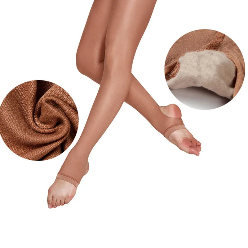 Adult Ultra Soft Self Knit Waistband Stirrup Tights