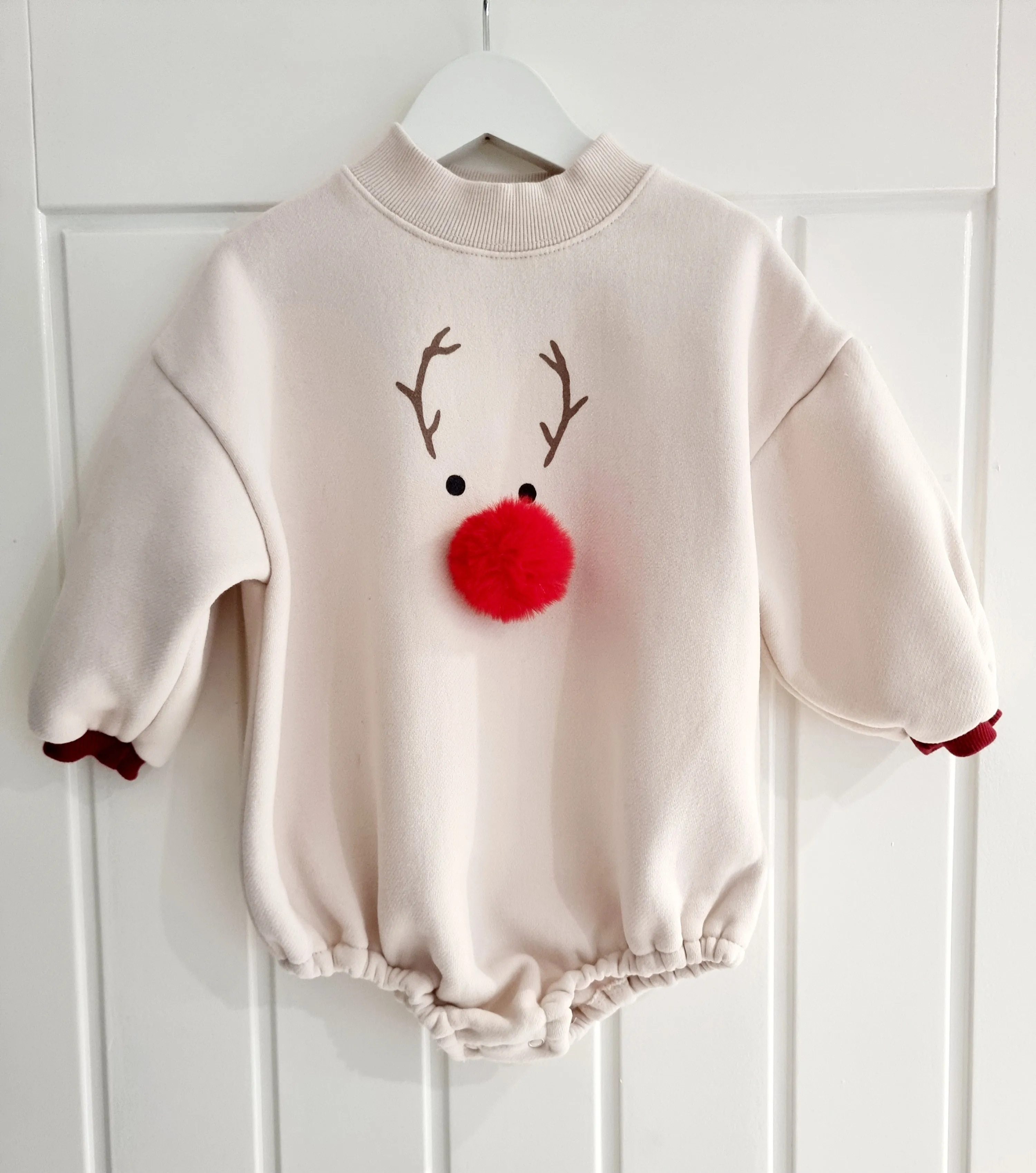 Baby Rudolf Romper & Bonnet Set