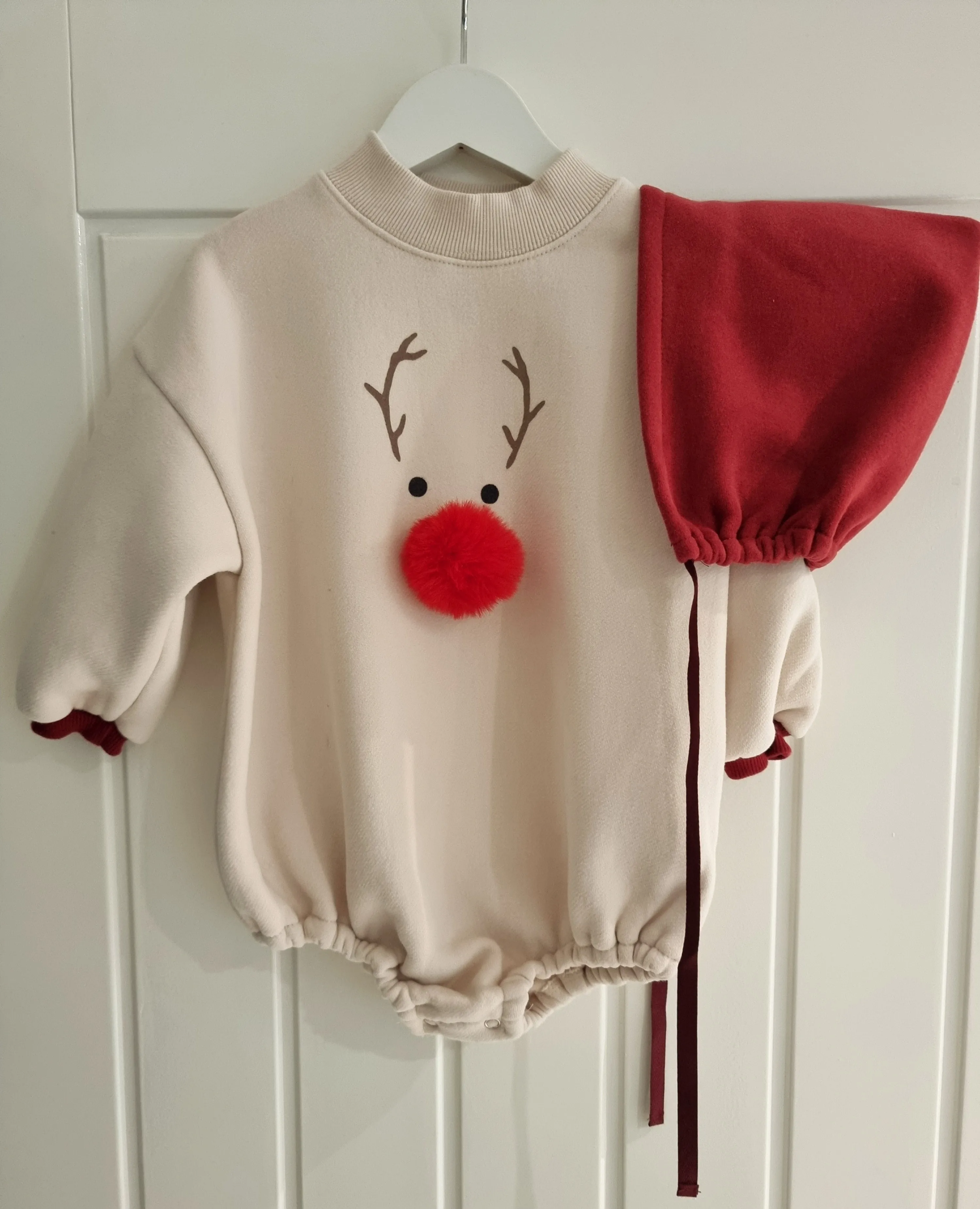 Baby Rudolf Romper & Bonnet Set