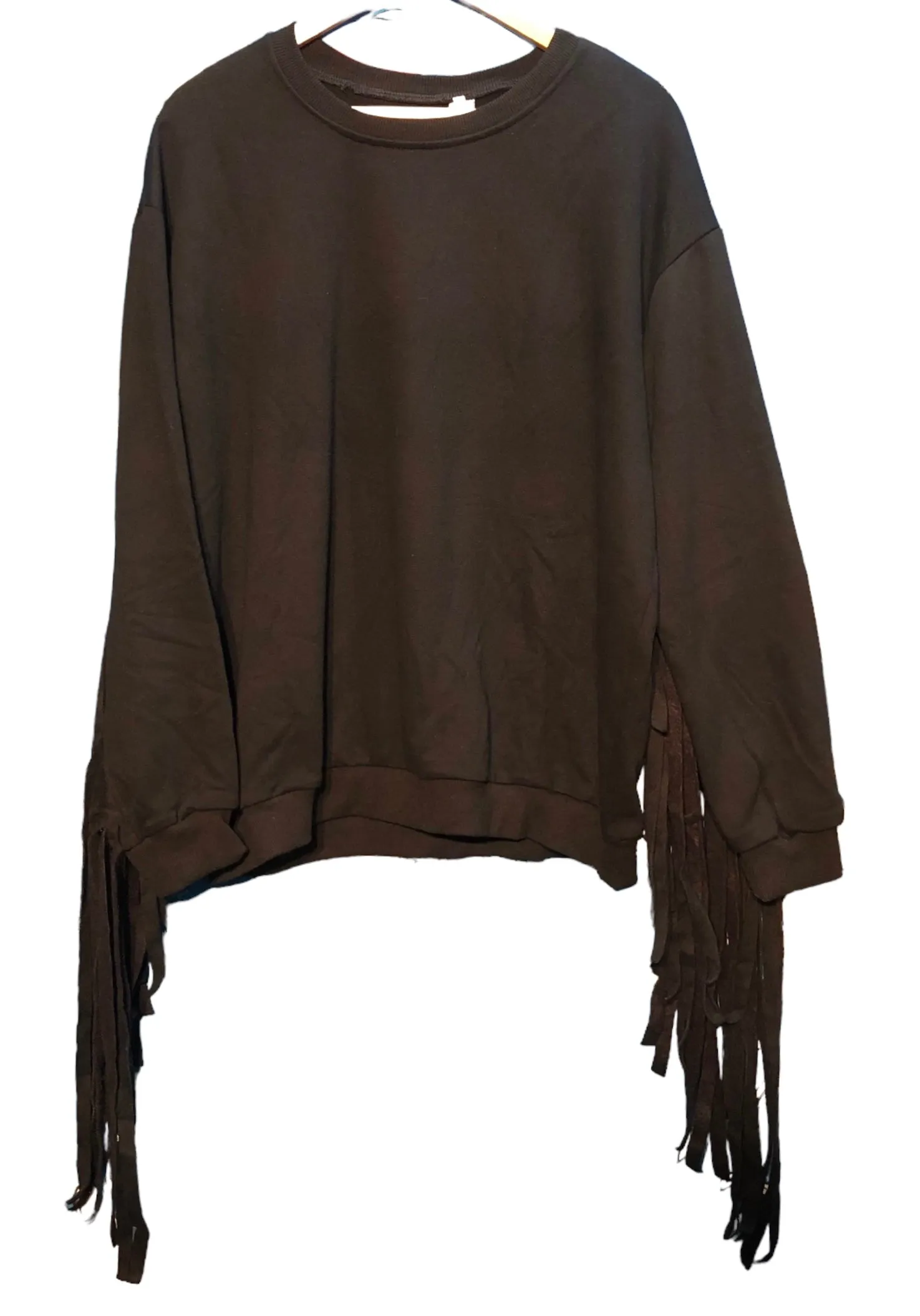 BACK IN STOCK! Black Long Fringe Sweater