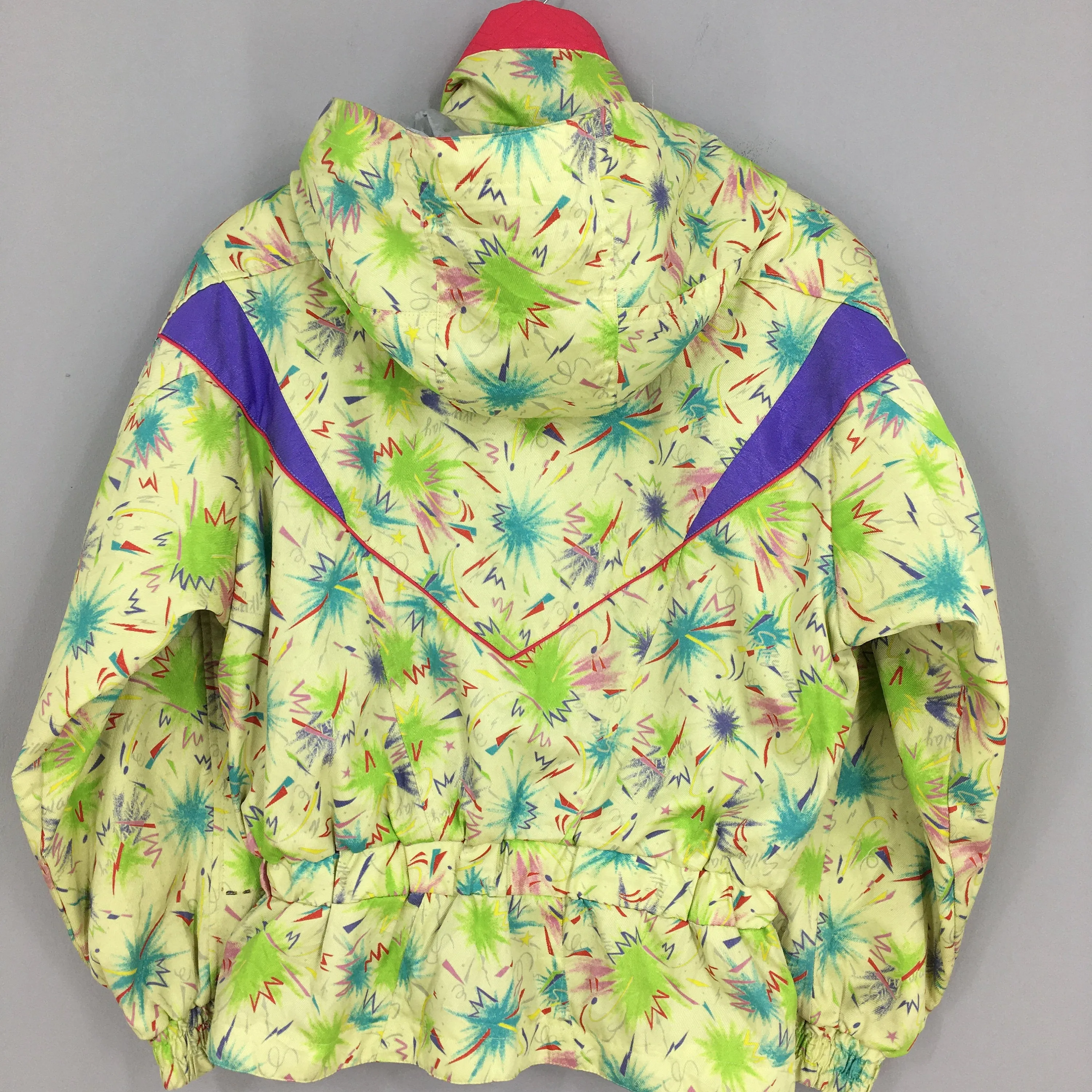 Bomber Abstract Pattern Ski Jacket