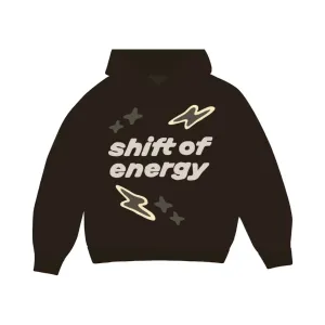 Broken Planet Market Shift of Energy Hoodie Dark Brown