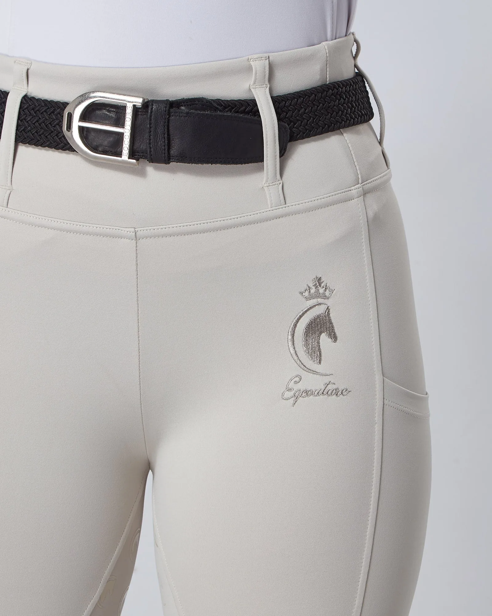Competition Full Seat Riding Leggings / Tights - PLATINUM No Grip