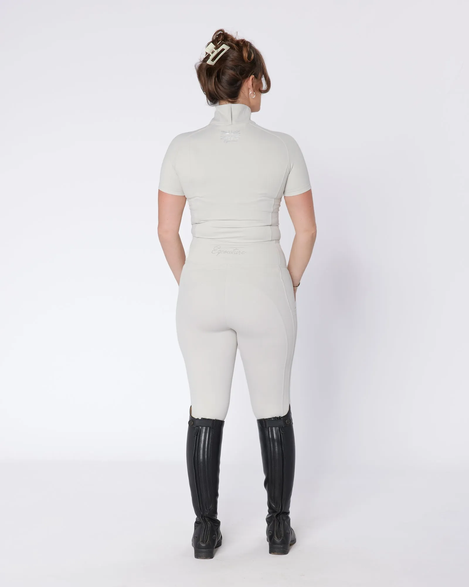 Competition Full Seat Riding Leggings / Tights - PLATINUM No Grip