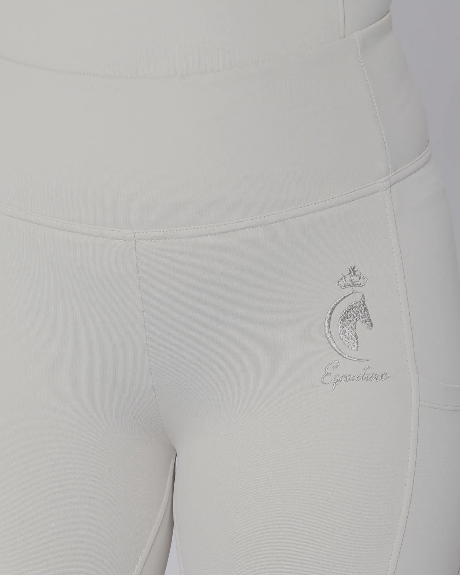 Competition Full Seat Riding Leggings / Tights - PLATINUM No Grip