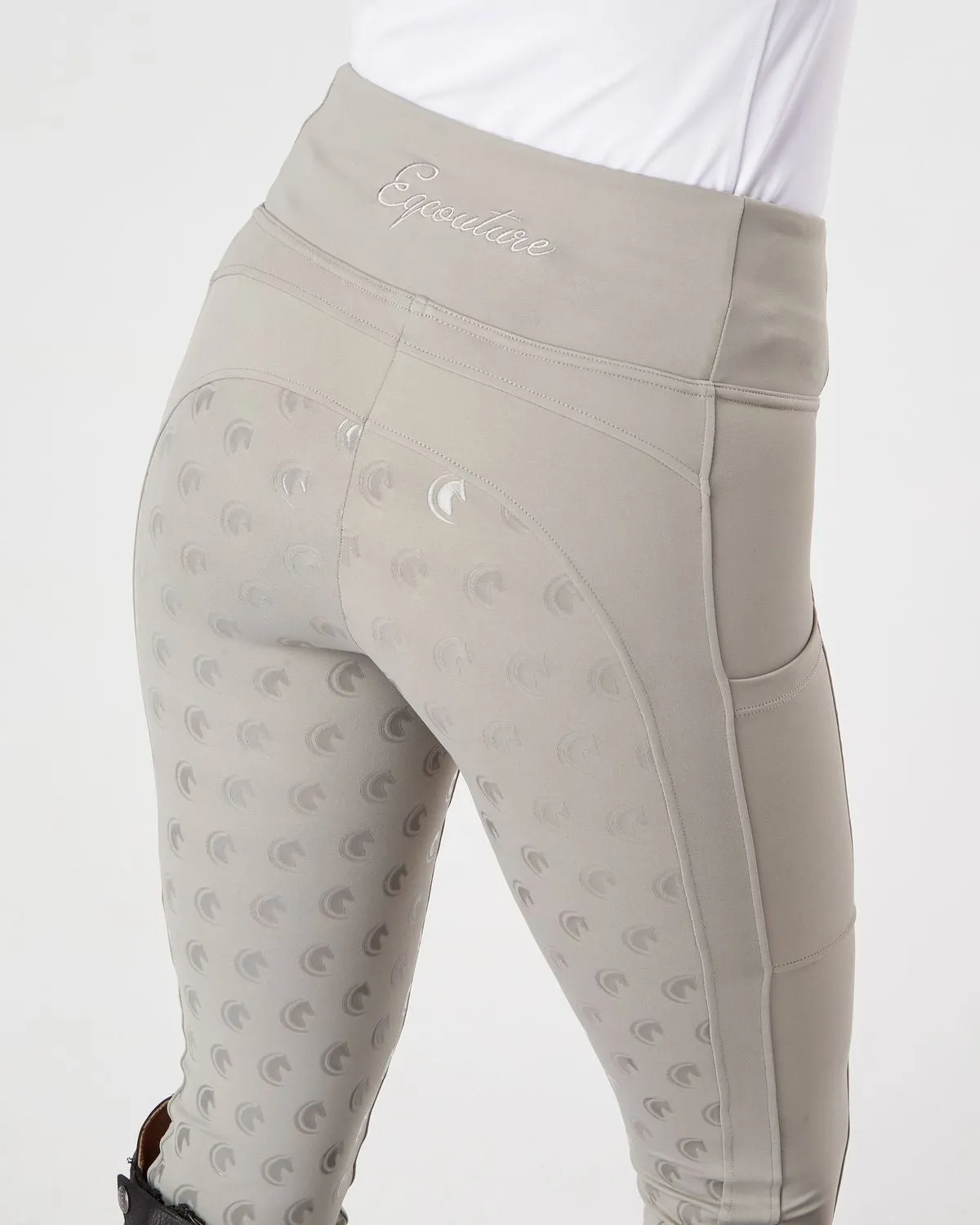 Competition Full Seat Riding Leggings / Tights - SHOWJUMPING STONE