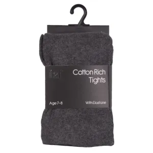 Cotton Rich Plain Grey Tights