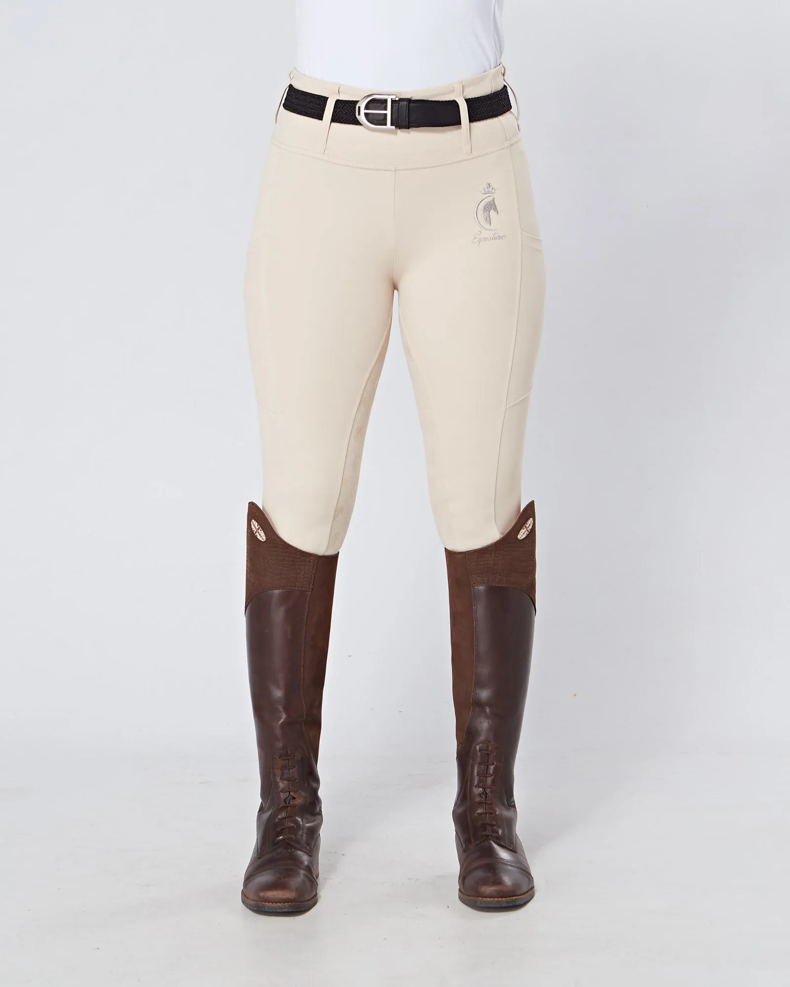 Cream Horse Riding Competition Tights / Leggings  - CORNISH CREAM