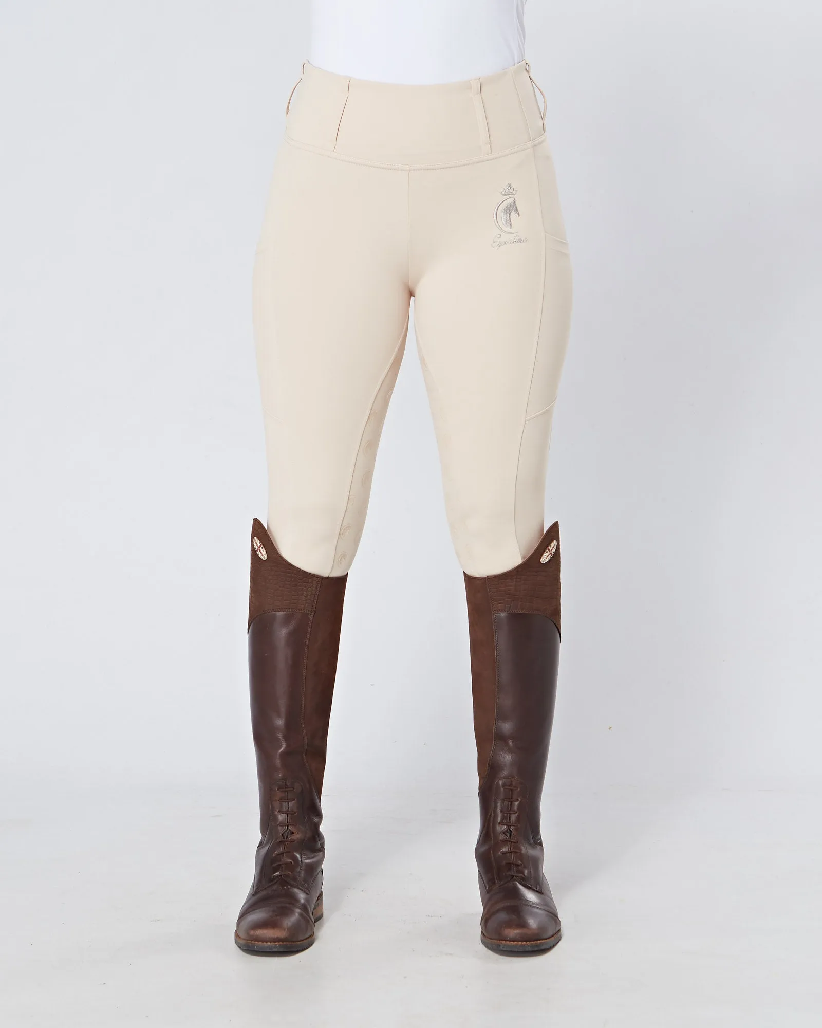 Cream Horse Riding Competition Tights / Leggings  - CORNISH CREAM
