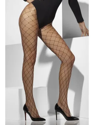 Diamond Net Tights Black