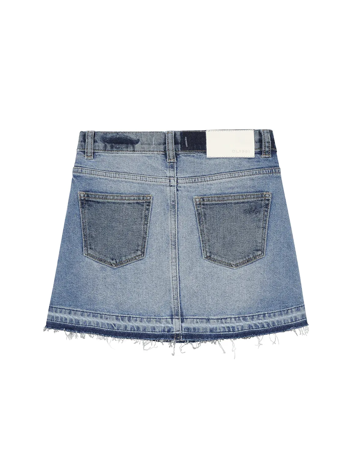DL1961 Jenny Shoreline Mini Blue Denim  Skirt _26466