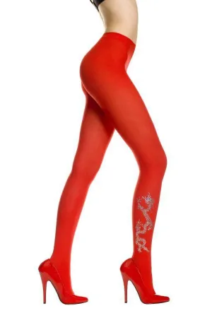 Dragon Print Pantyhose