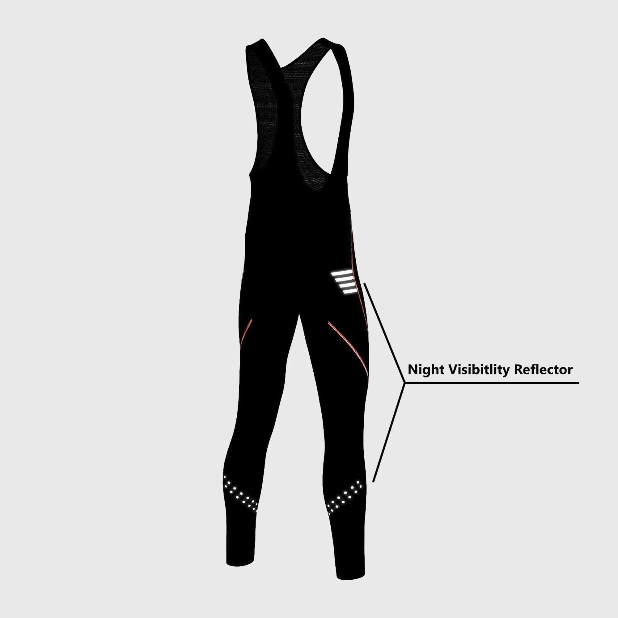 Fdx Divine Men's & Boy's Red Thermal Padded Cycling Bib Tights