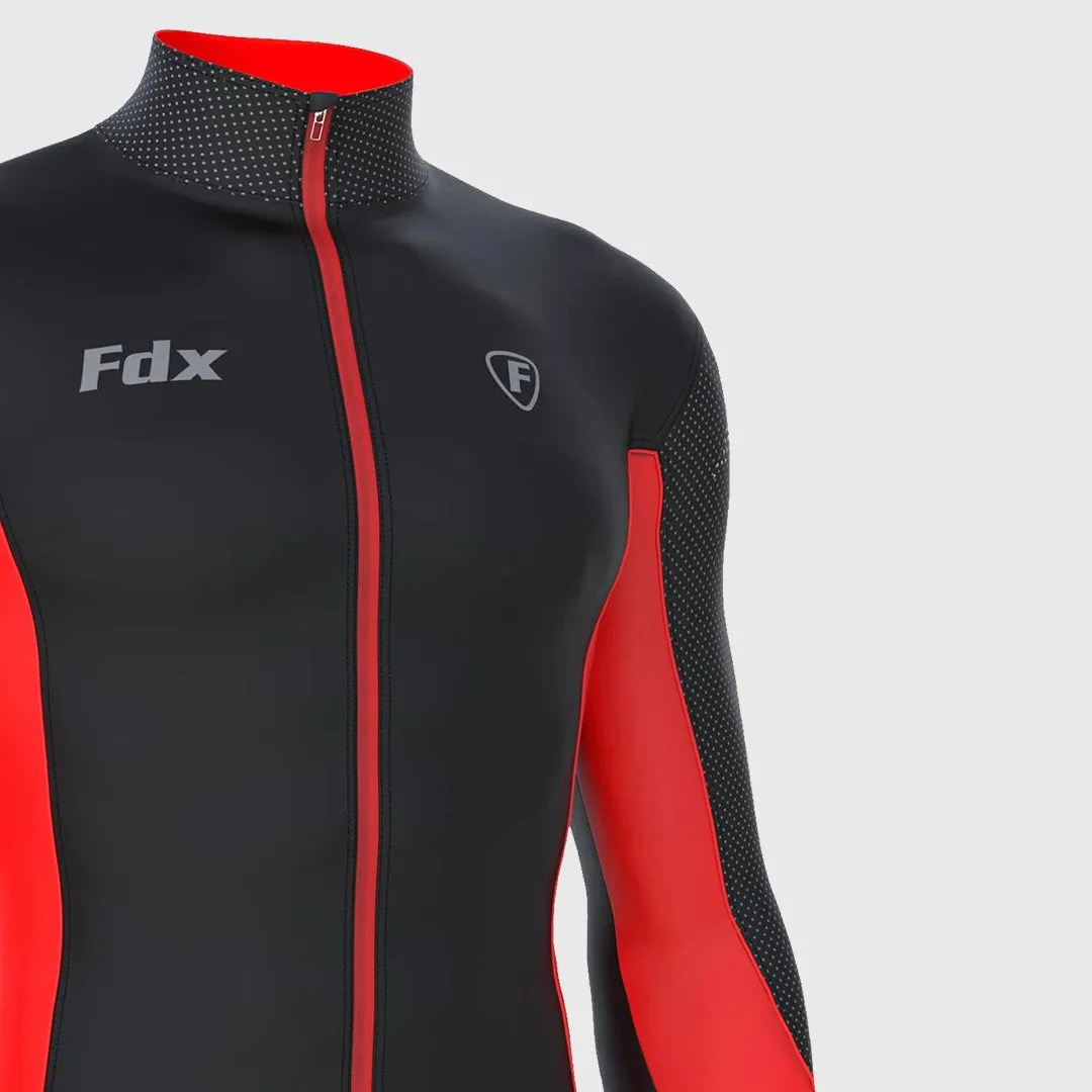 Fdx Thermodream Men's & Boy's Red Thermal Roubaix Long Sleeve Cycling Jersey