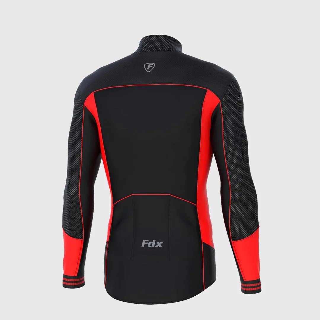 Fdx Thermodream Men's & Boy's Red Thermal Roubaix Long Sleeve Cycling Jersey