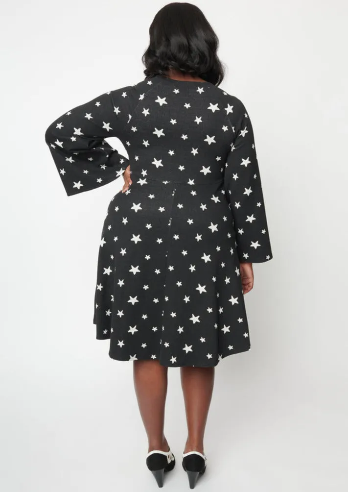 Fit & Flare Star Dress by Unique Vintage - Size S/4