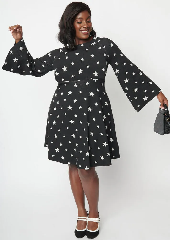 Fit & Flare Star Dress by Unique Vintage - Size S/4