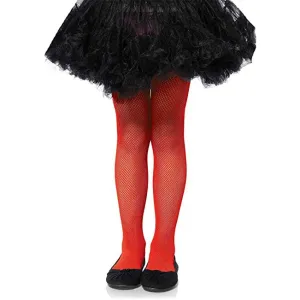 Girl´s Fishnet Tights Red