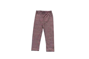 Girls red check tights