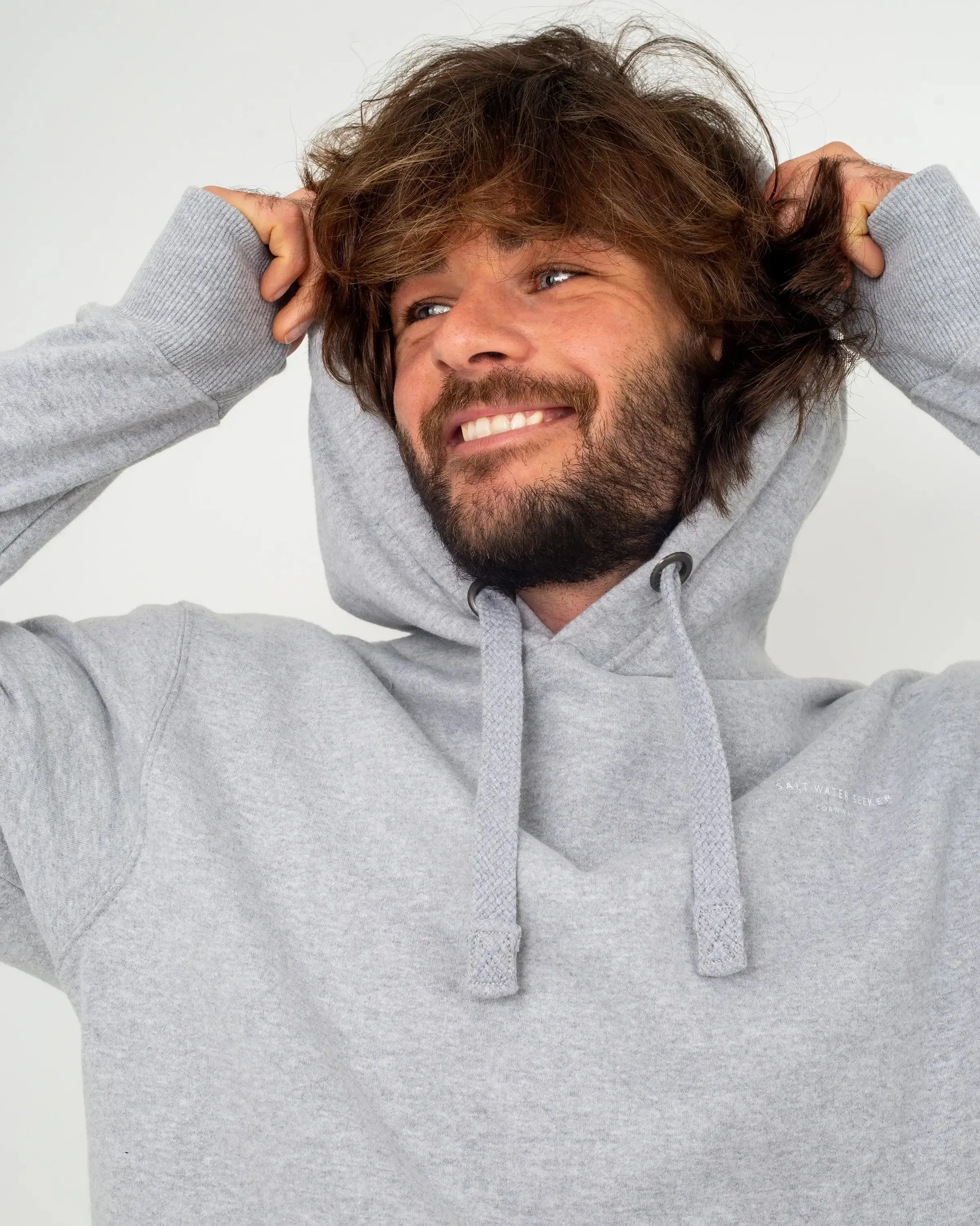 Golden Hoodie in Grey Melange