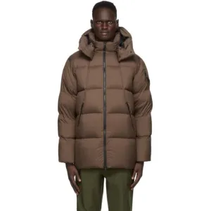 Goldwin Brown Down Hooded Spur Coat