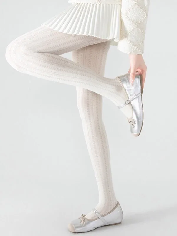 Heart hollow-out velvet tights