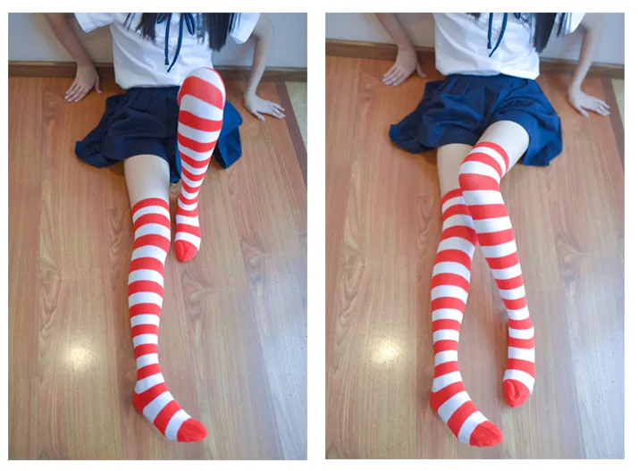 Japanese Cosplay Stripe Stockings AD10206
