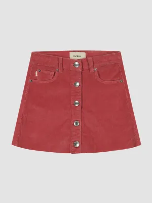 Jenny Mini Skirt- Deep Blush Corduroy