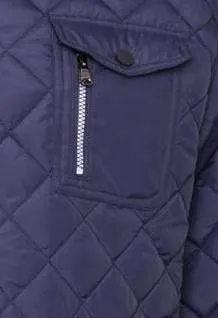 KAM Heritage Quilted Coat For Men in Navy, 2XL-8XL