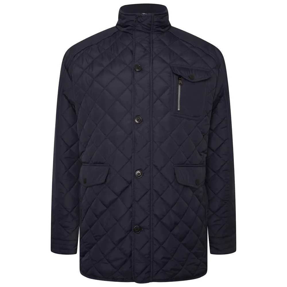 KAM Heritage Quilted Coat For Men in Navy, 2XL-8XL