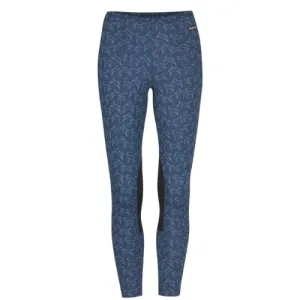Kerrits Knee Patch Performance Tights in Admiral Whinnies - Children's Large