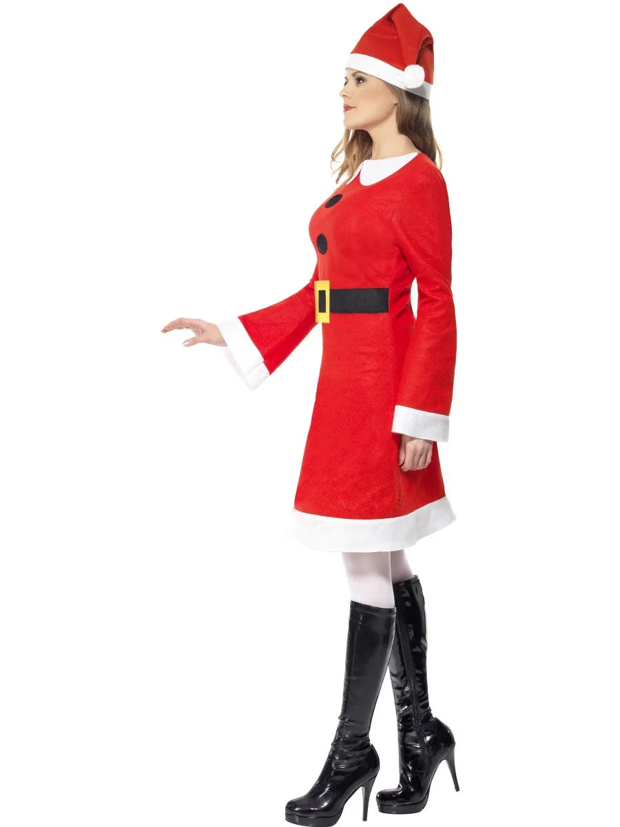 Ladies Christmas Miss Santa Claus Fancy Dress Costume