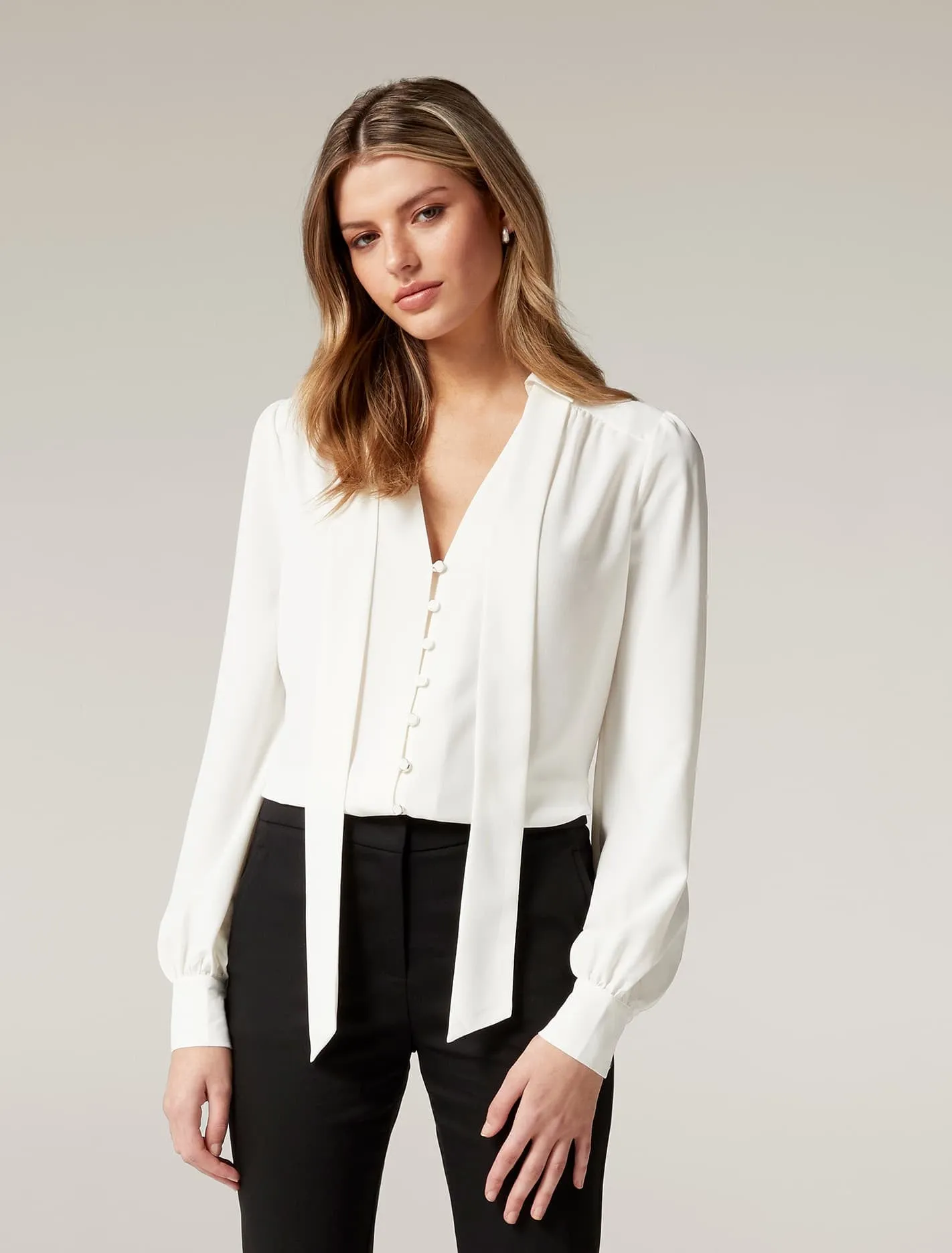 Lee Removable Tie Blouse