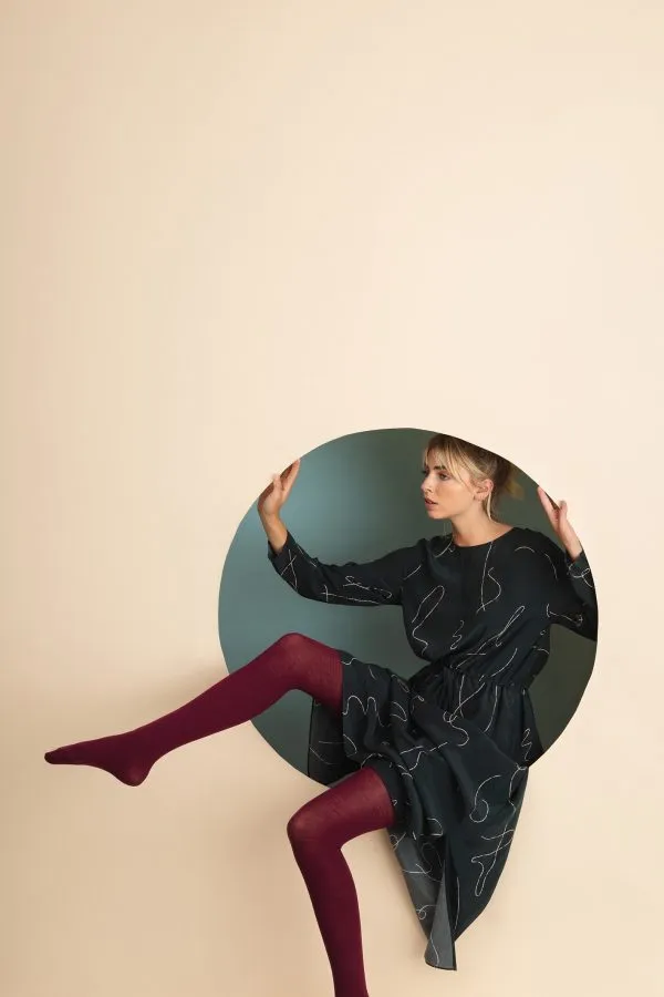 Luxe Wool Tights burgundy