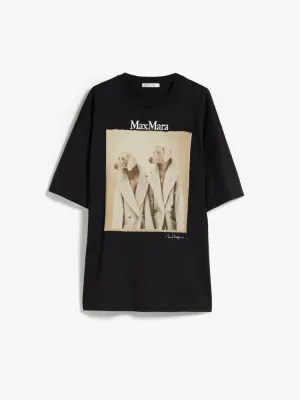 MAX MARA - Cotton T-shirt with Wegman print
