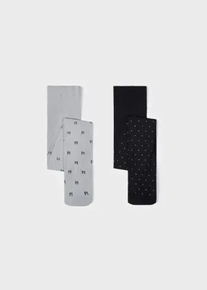 Mayoral 2pc Tights Set _Grey/Black 10310-19