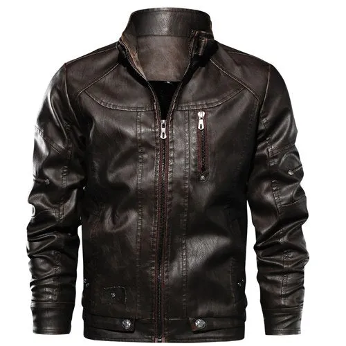 Men Cortex Classification PU Leather Jacket