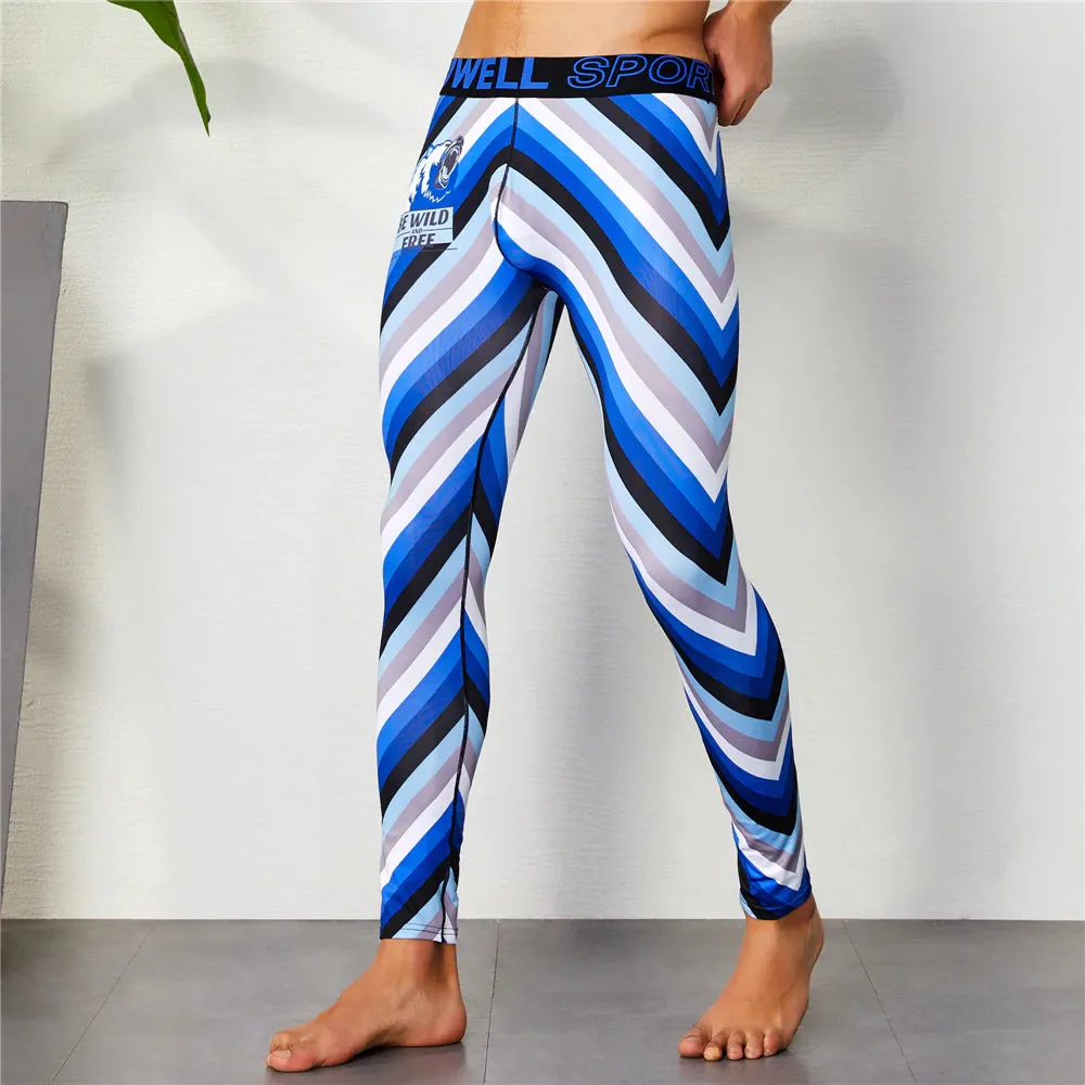 Men's Bright Striped Running Pants