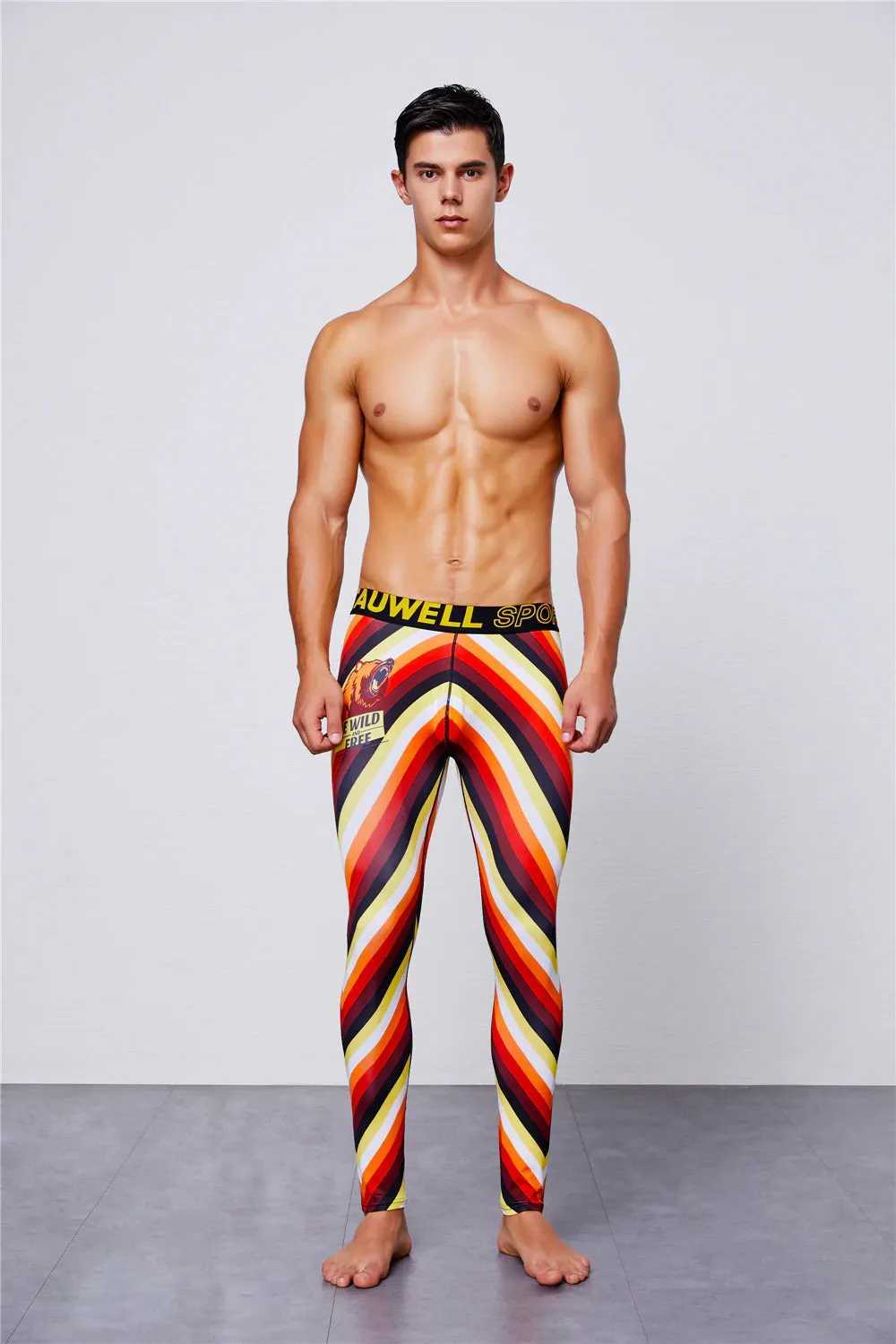 Men's Bright Striped Running Pants