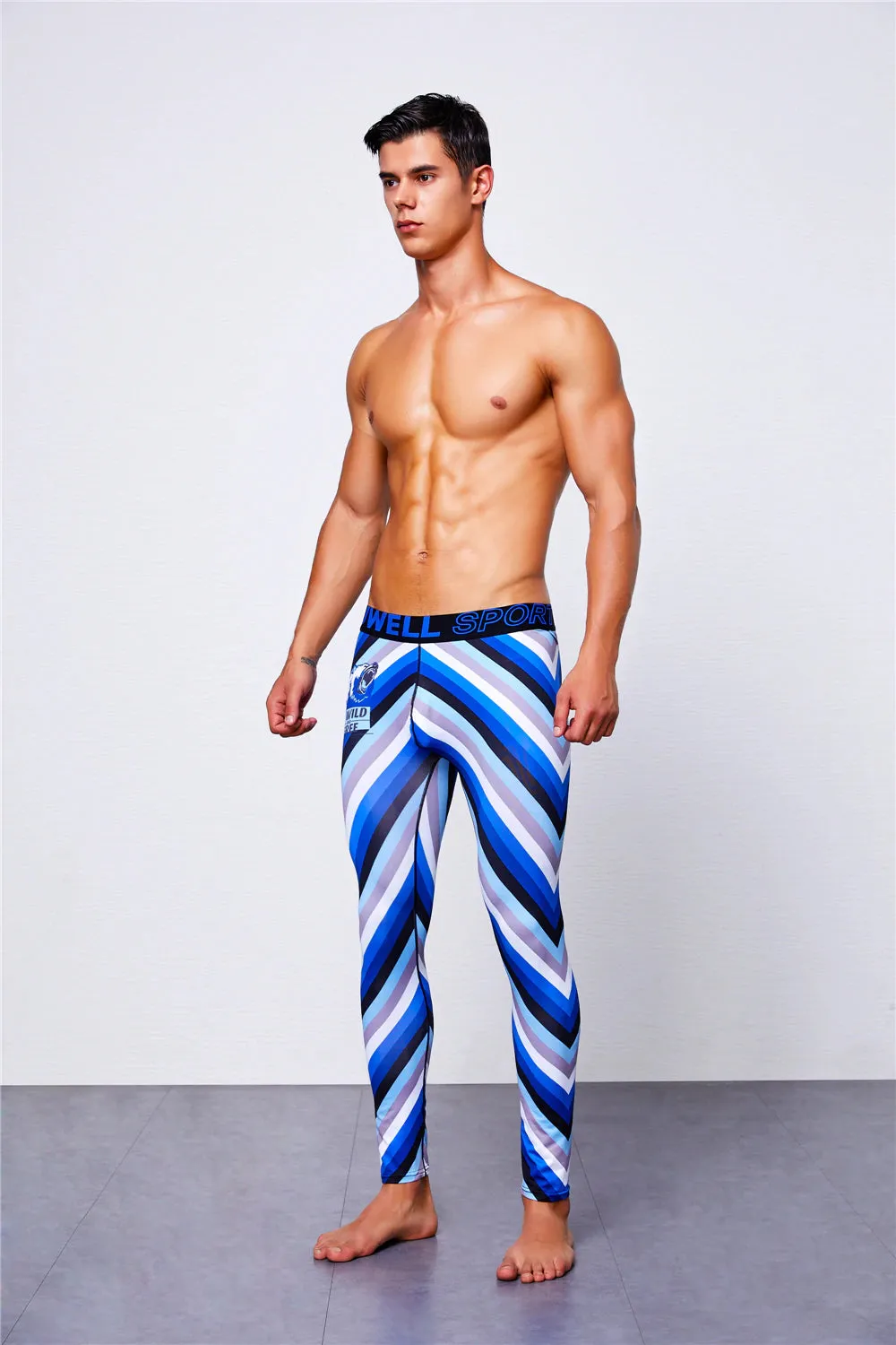 Men's Bright Striped Running Pants