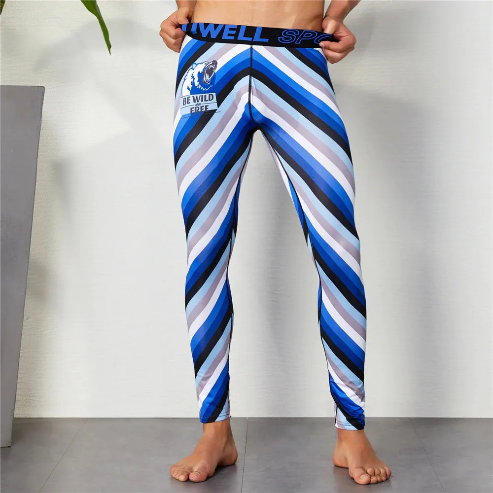 Men's Bright Striped Running Pants