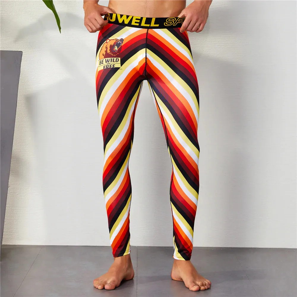 Men's Bright Striped Running Pants