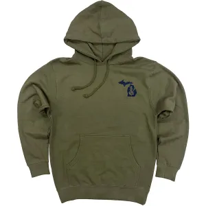 Michigan Embroidered Tree Hoodie